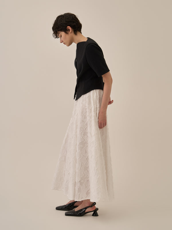 Block flower skirt WH