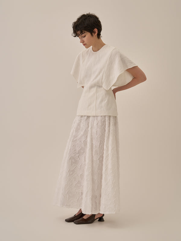 Block flower skirt WH