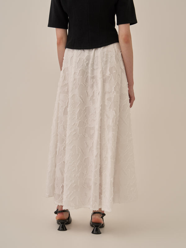 Block flower skirt WH