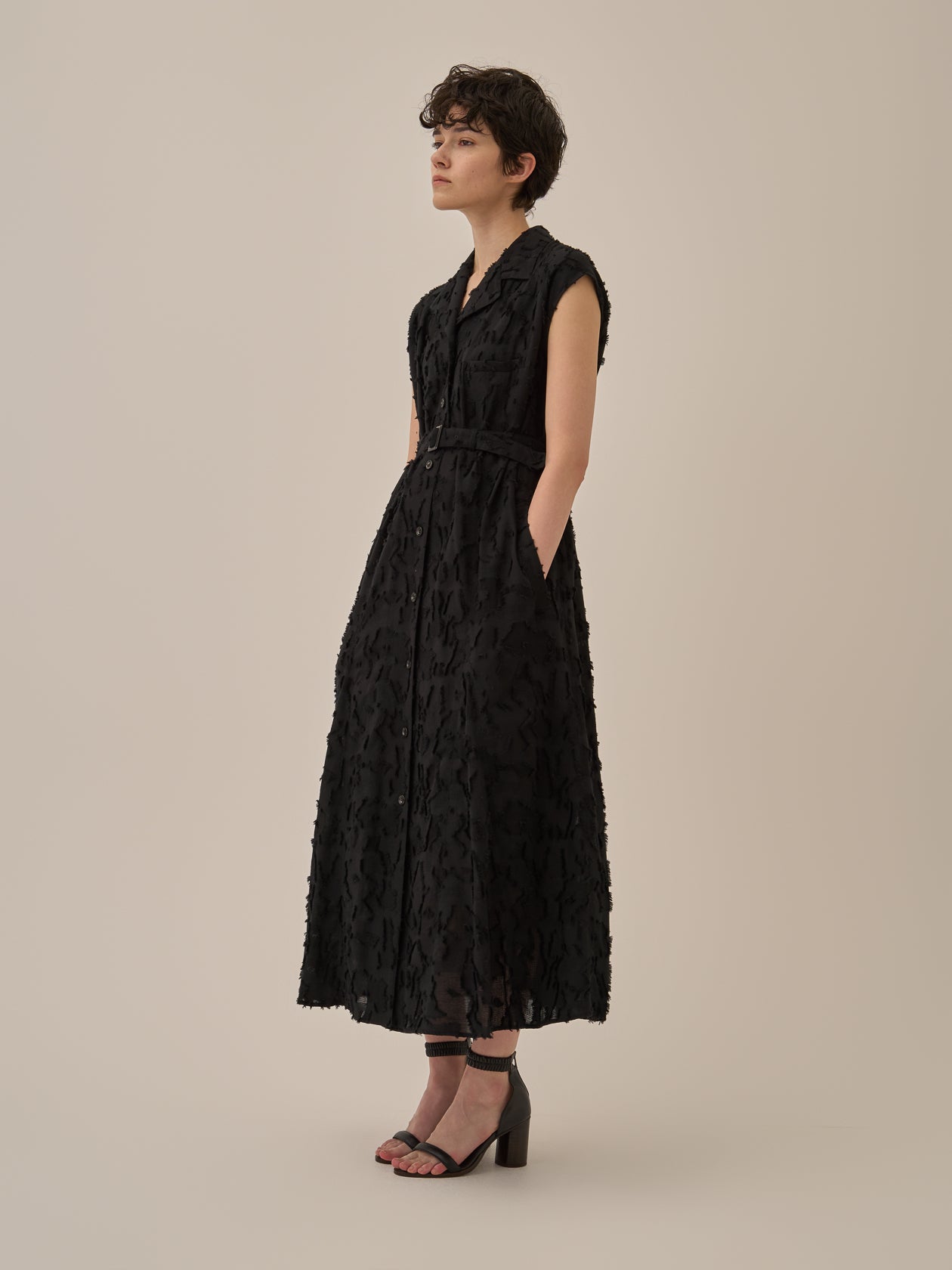 Block flower dress BK