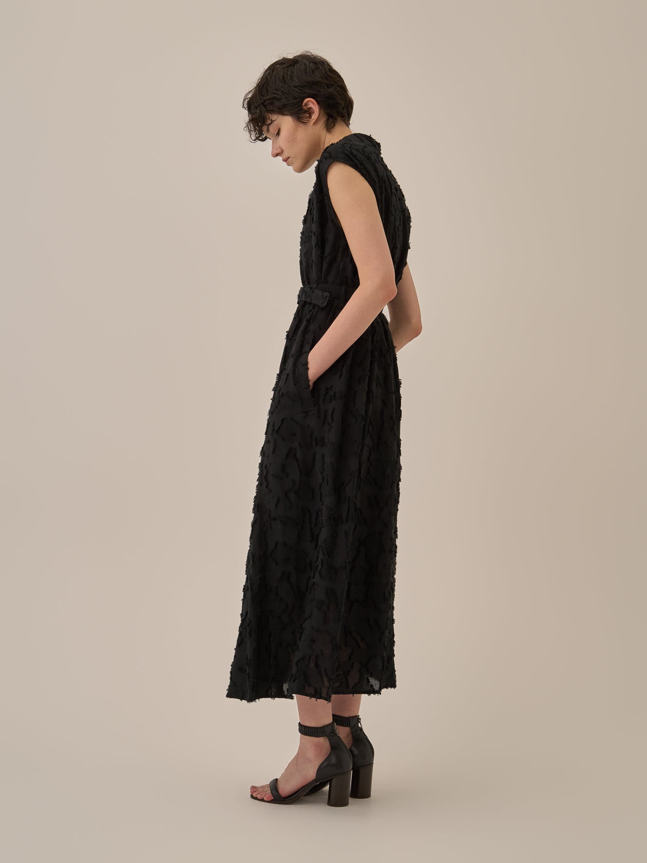 Block flower dress BK