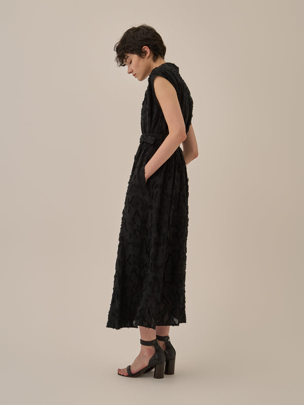 Block flower dress BK