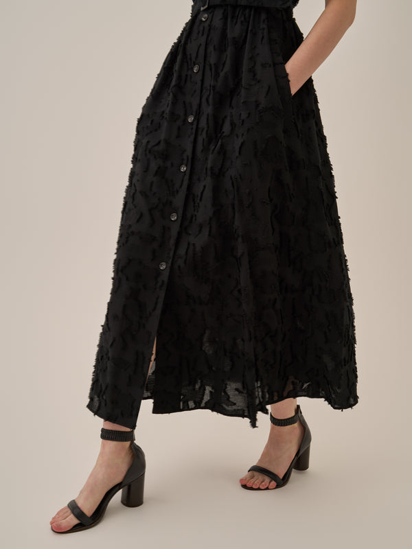 Block flower dress BK