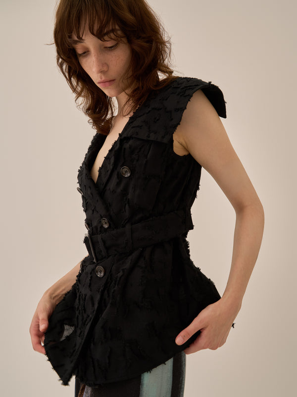 Block flower shirt BK