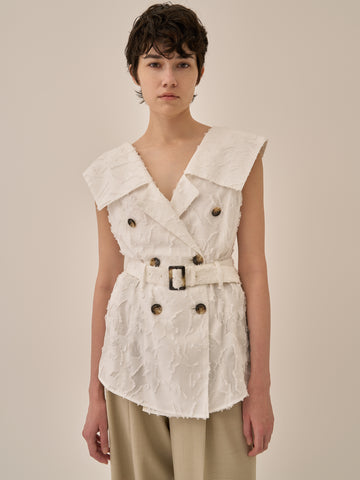 Block flower shirt WH