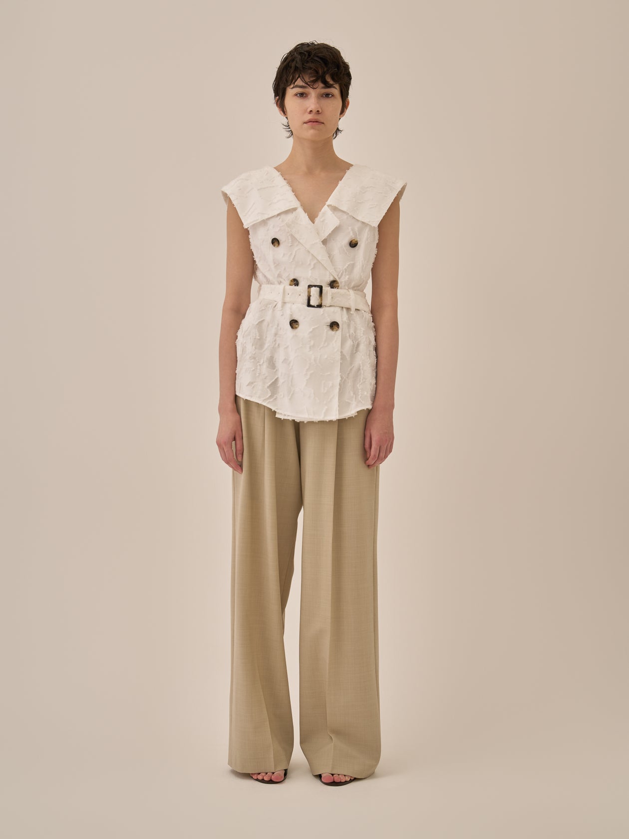 Block flower shirt WH