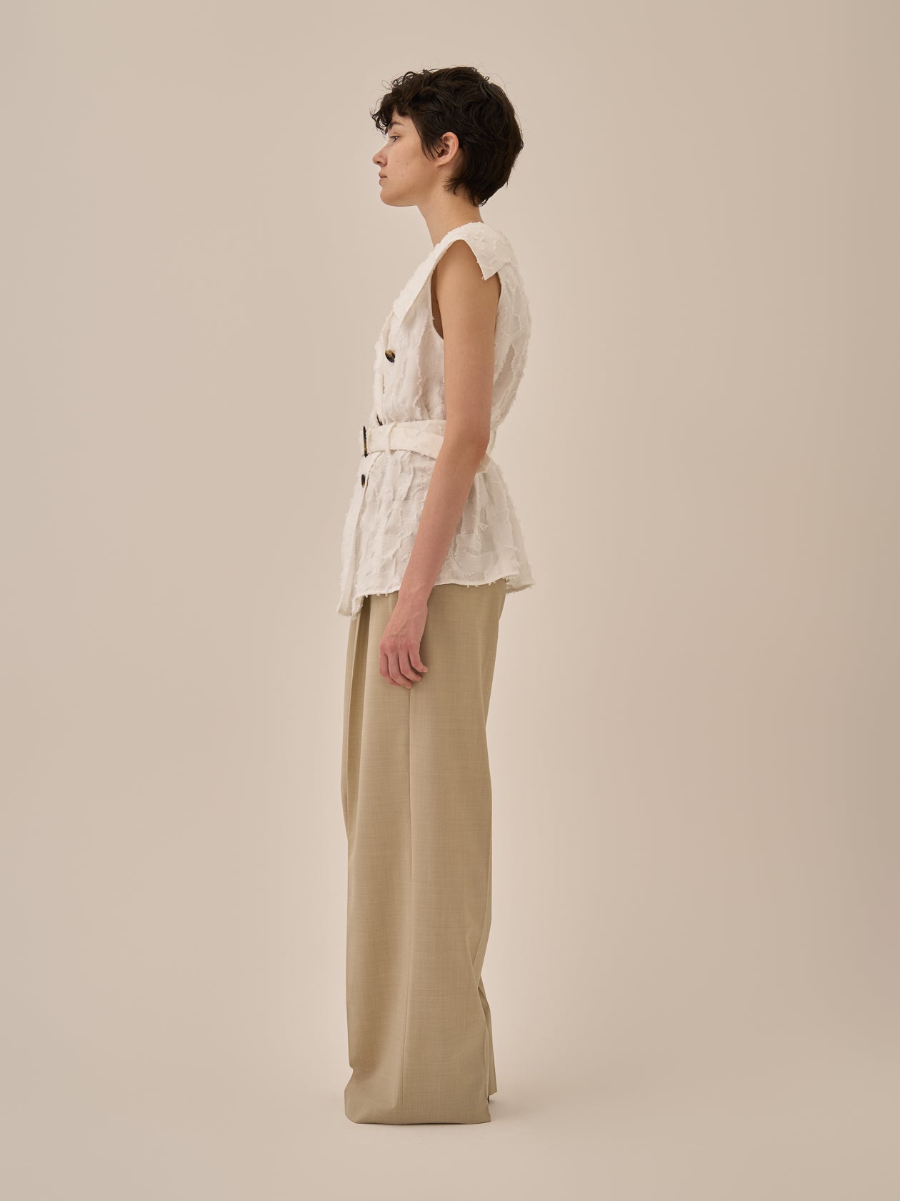 Block flower shirt WH