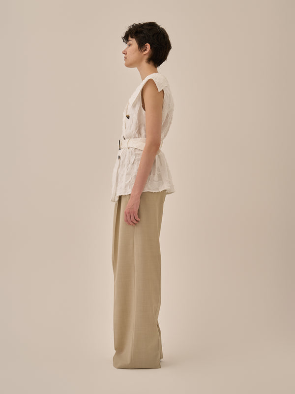 Block flower shirt WH