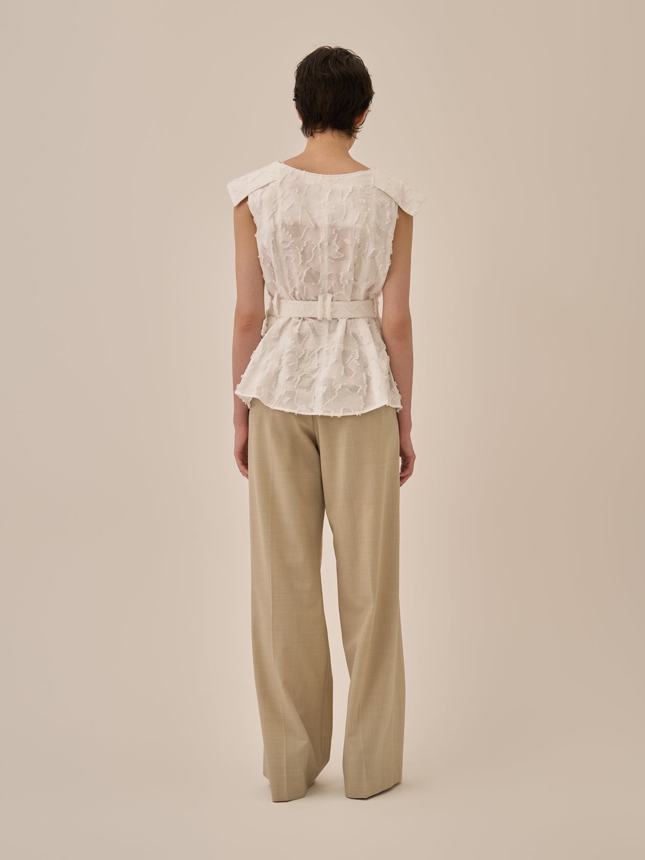 Block flower shirt WH