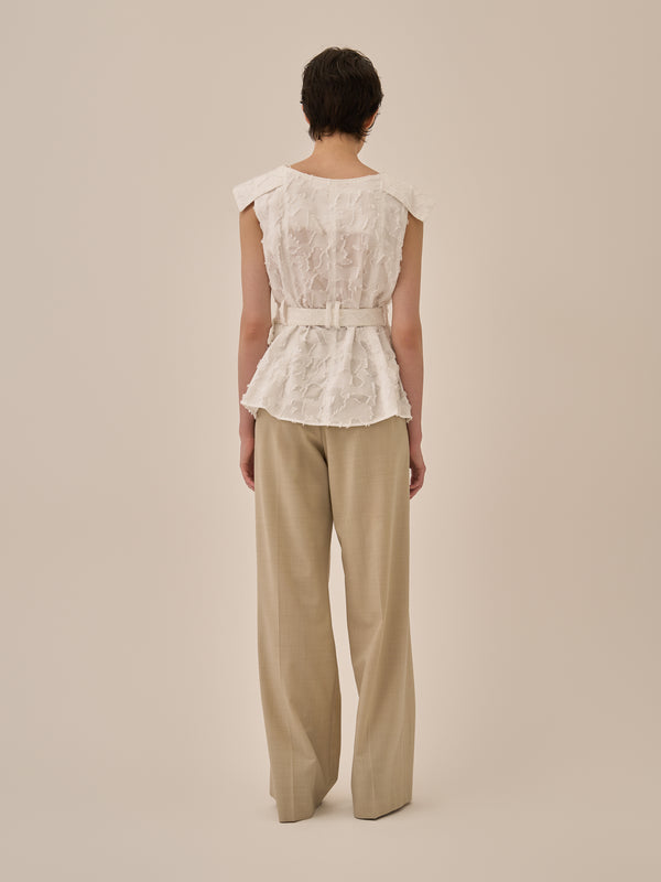 Block flower shirt WH