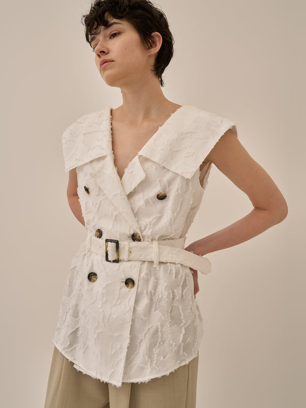 Block flower shirt WH