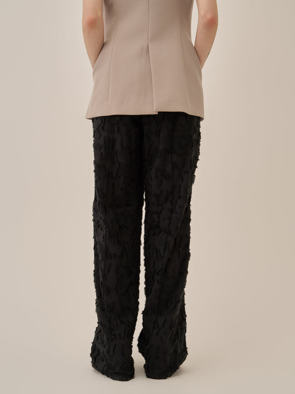 Block flower pants BK