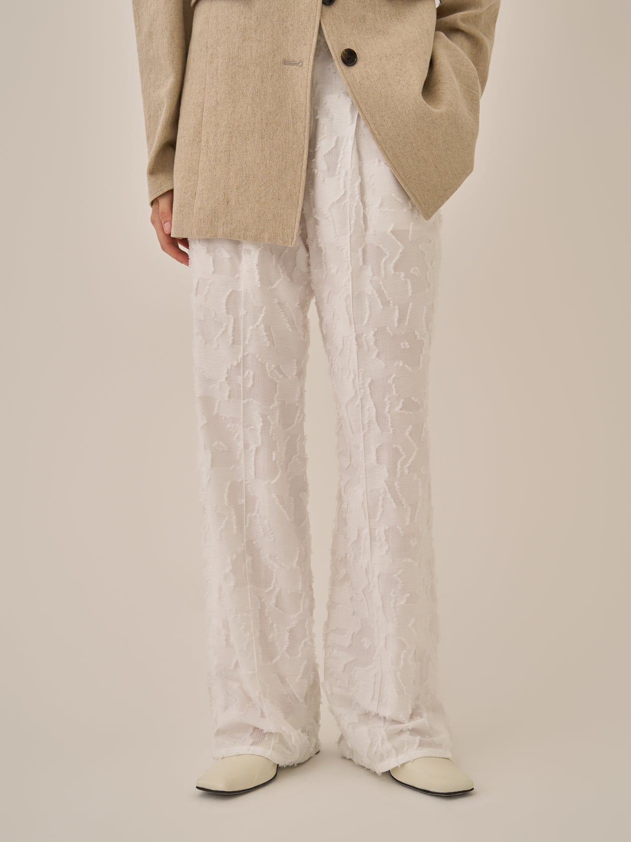 Block flower pants WH