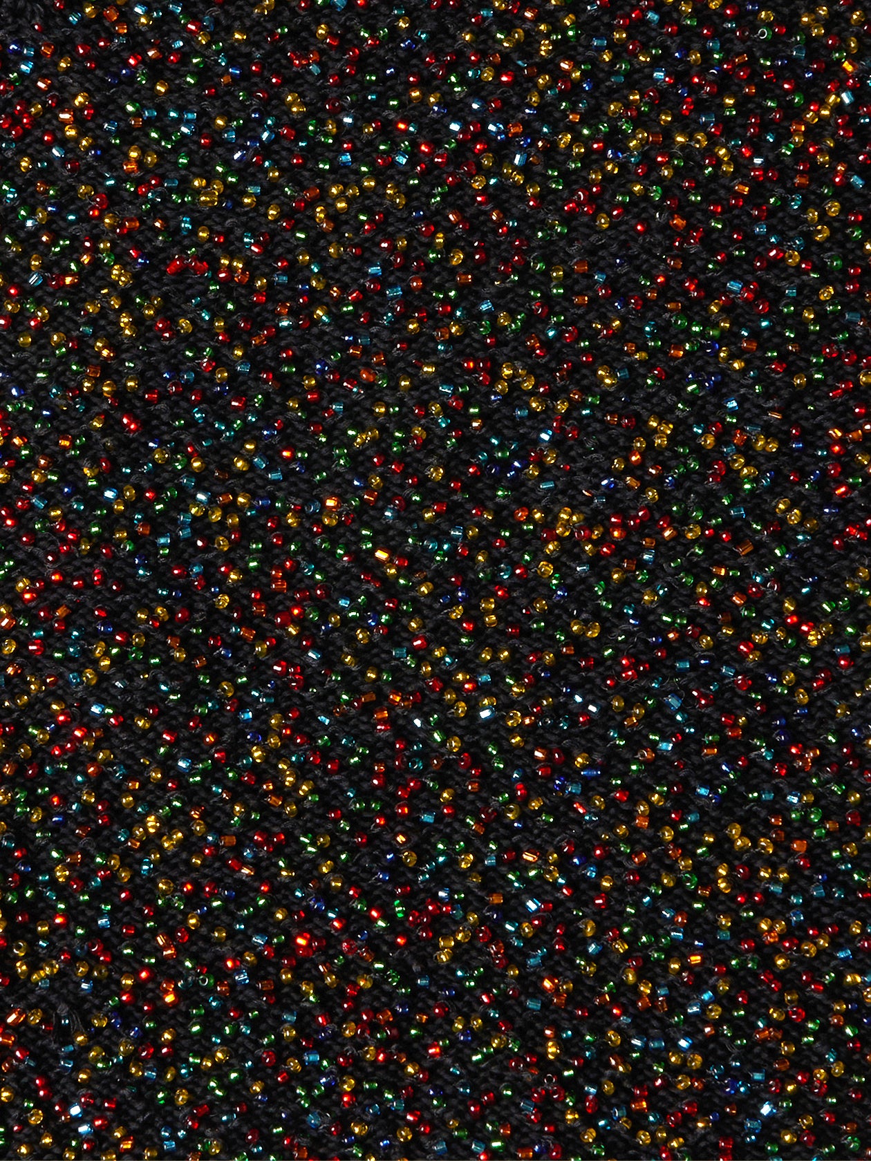 Karachi cropped glass beads handknit vest BK