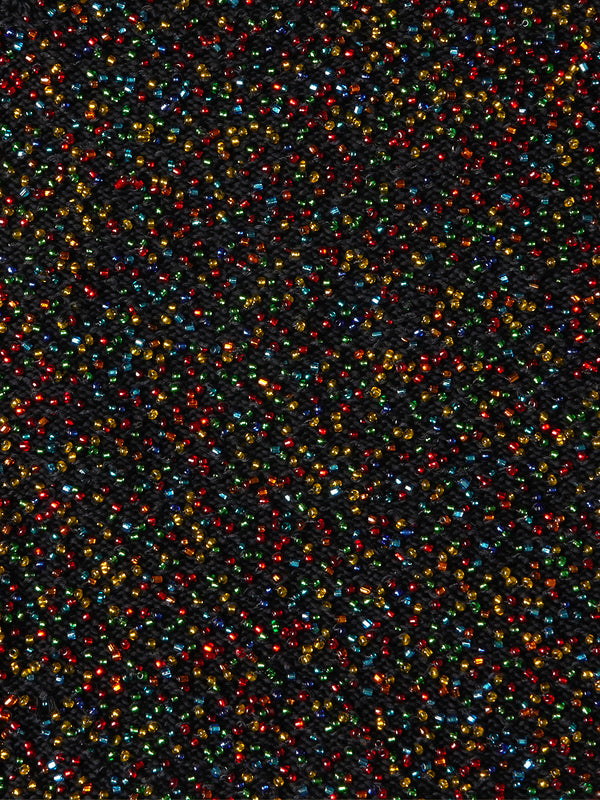 Karachi cropped glass beads handknit vest BK