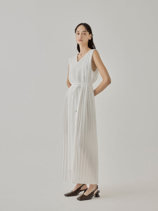 Thyrza pleats panel dress WH