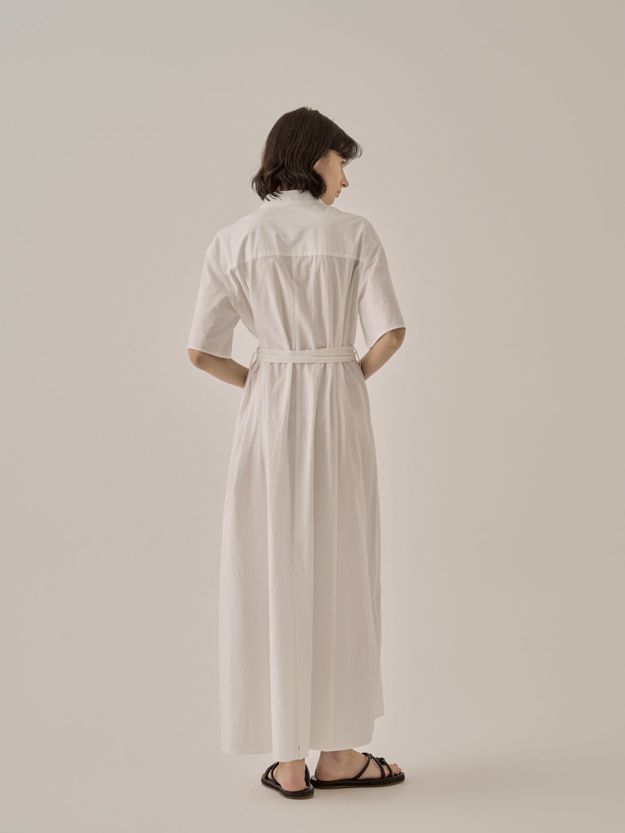 Silja asymmetry collar dress WH