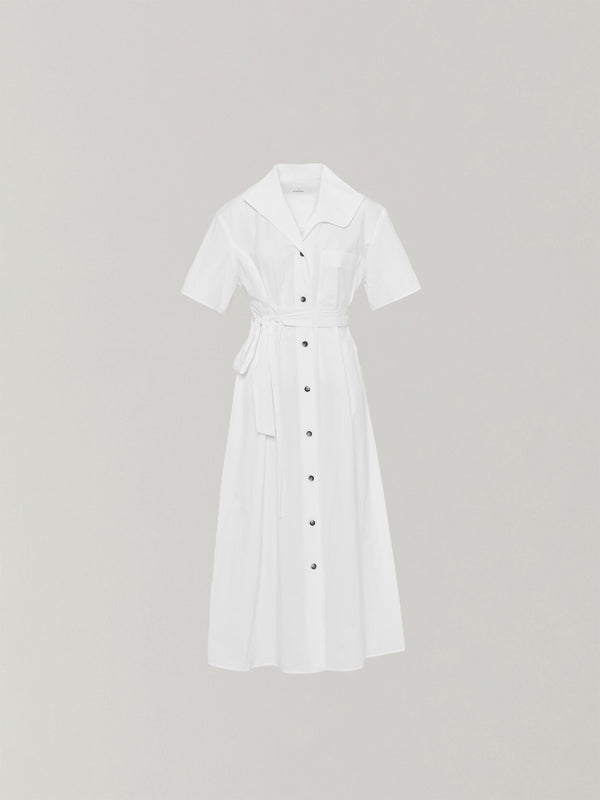 Silja asymmetry collar dress WH