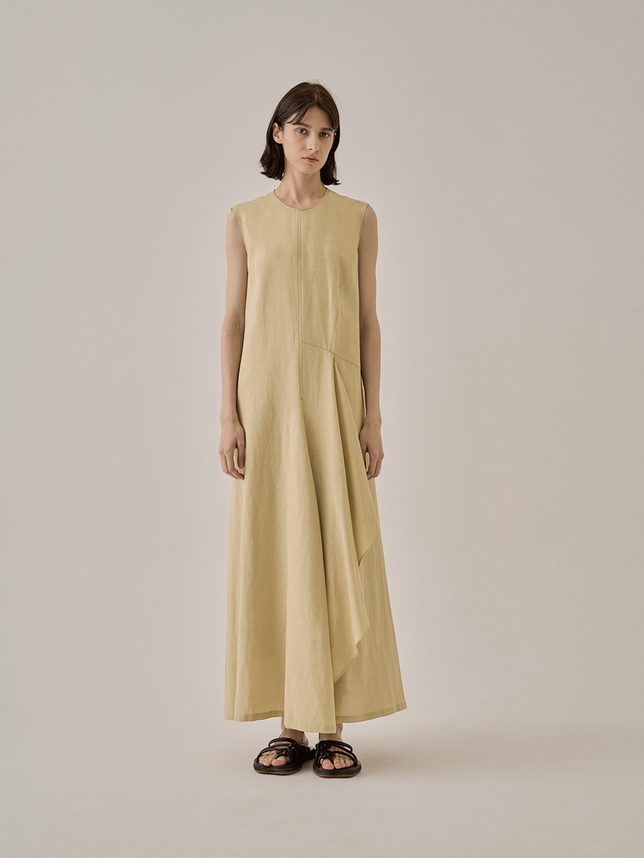 Freja drape panel dress YE