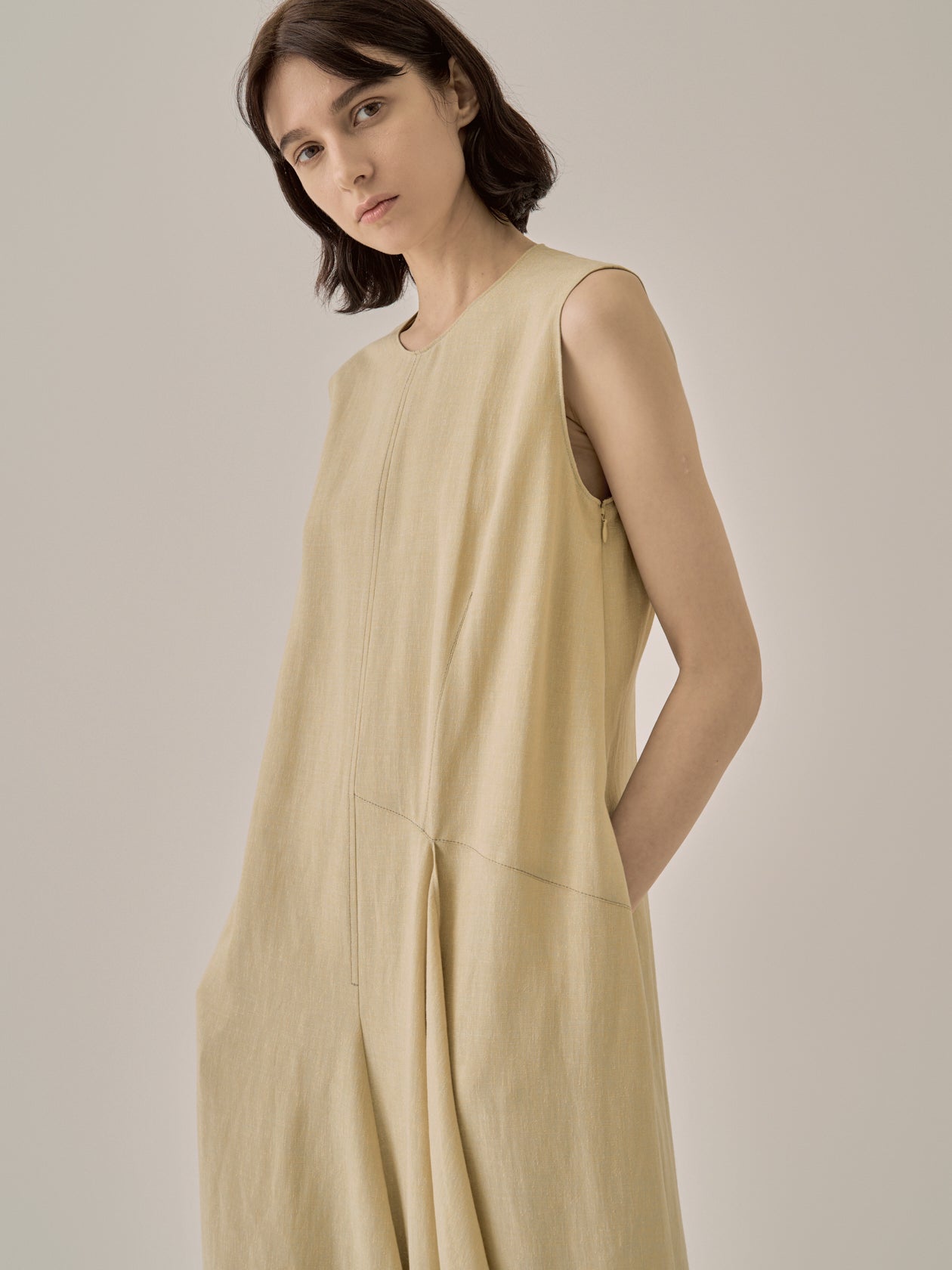 Freja drape panel dress YE