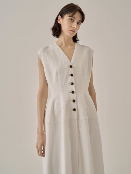 AKIRANAKA Ilsa sleeveless dress BK 現行品 Ilsa sleeveless dress WH | AKIRANAKA ONLINE STORE