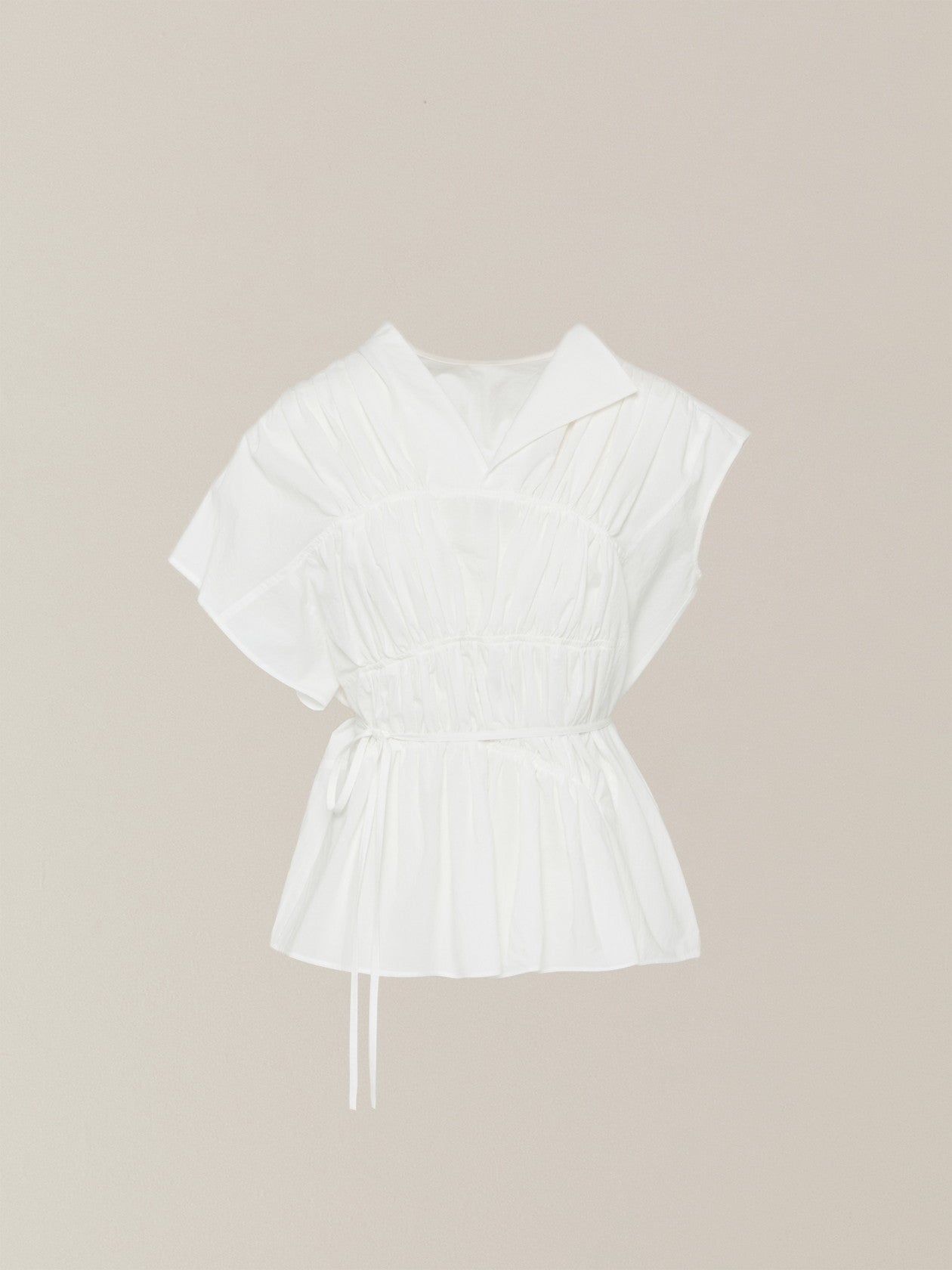 Sara gather panel pullover WH