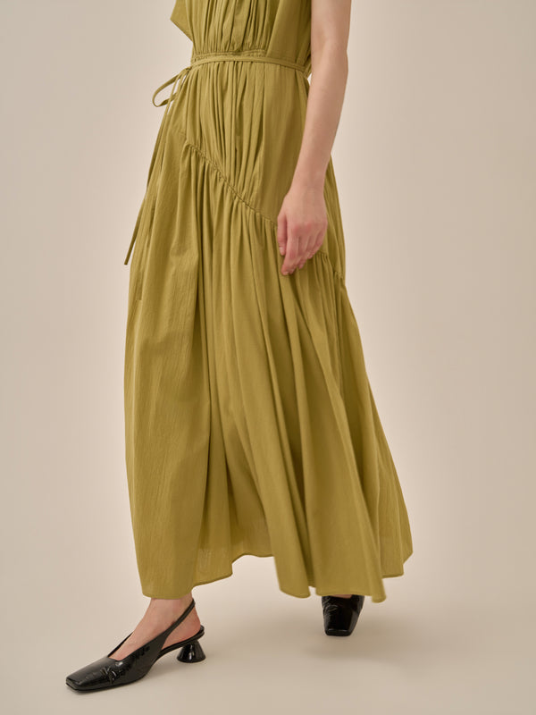 Sara gather panel dress YE