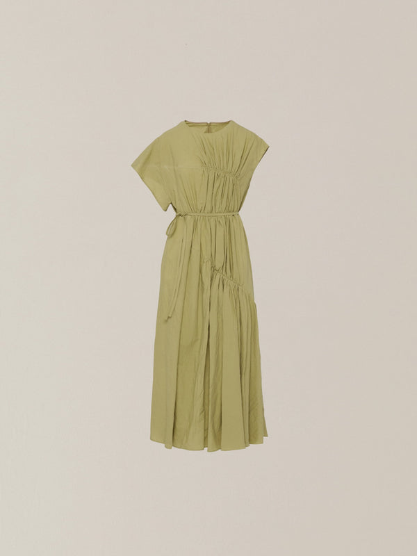 Sara gather panel dress YE