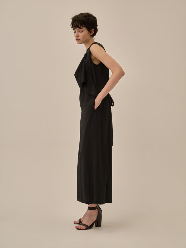 Tea drape panel dress BK