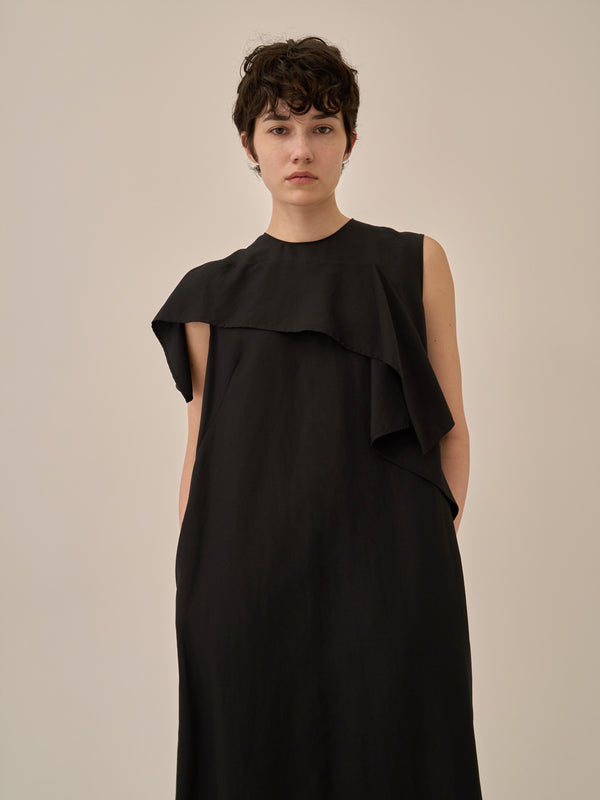 Tea drape panel dress BK