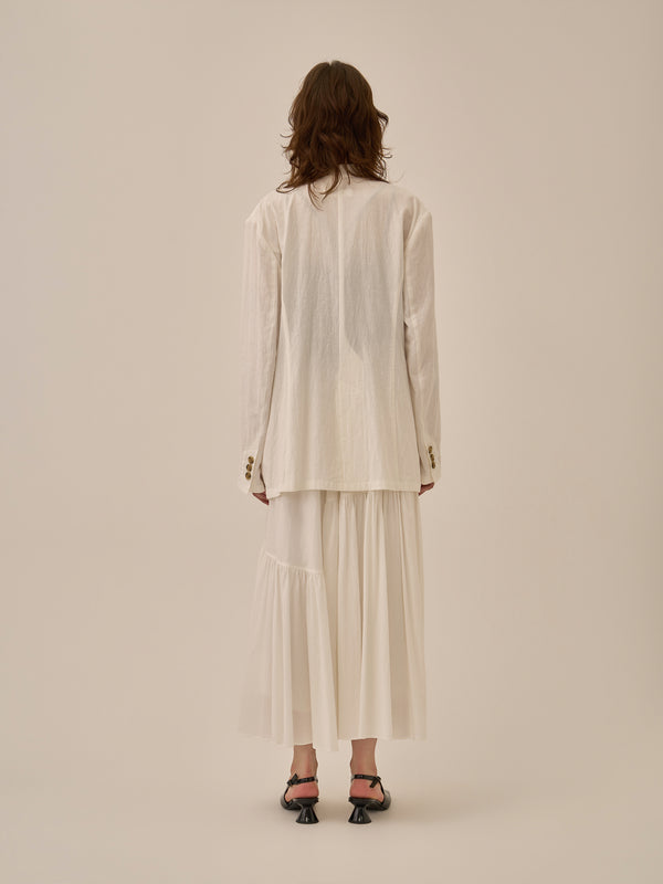 Sara gather panel skirt WH