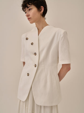 Sesilia half sleeve jacket WH
