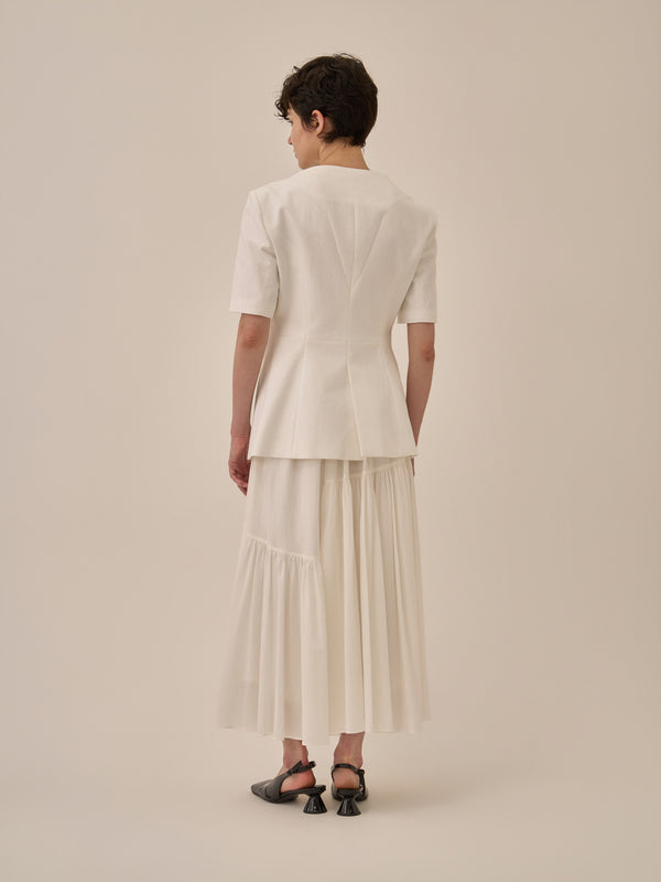 Sesilia half sleeve jacket WH