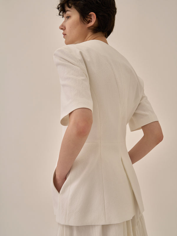 Sesilia half sleeve jacket WH