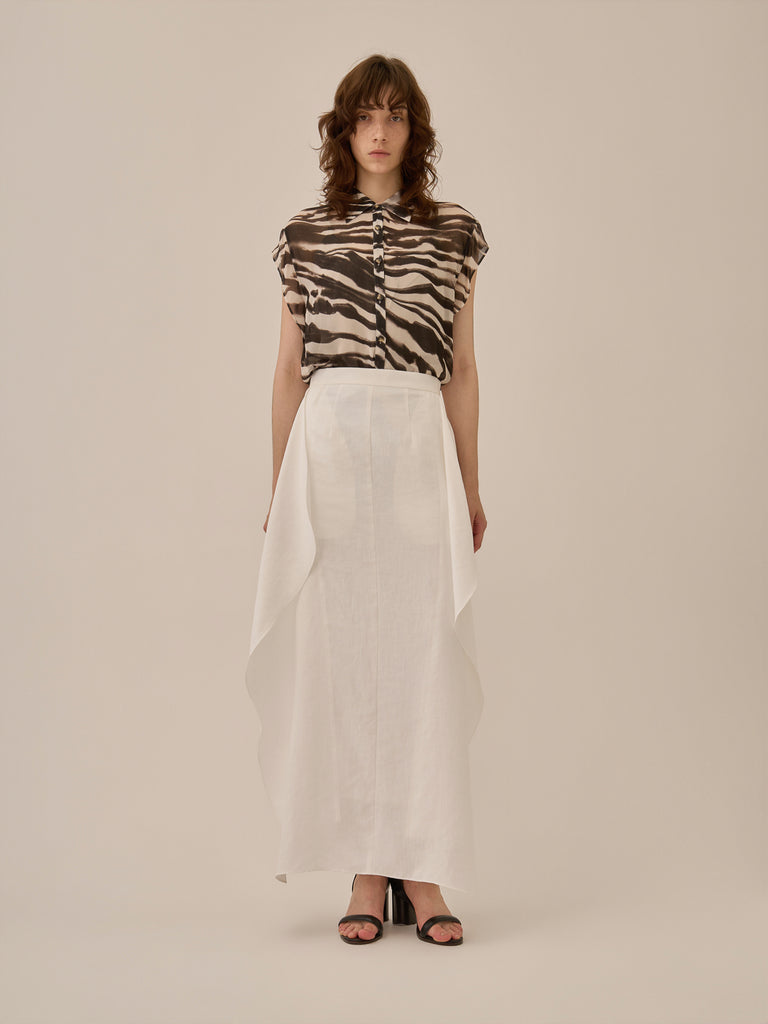 Ulla drape panel skirt WH