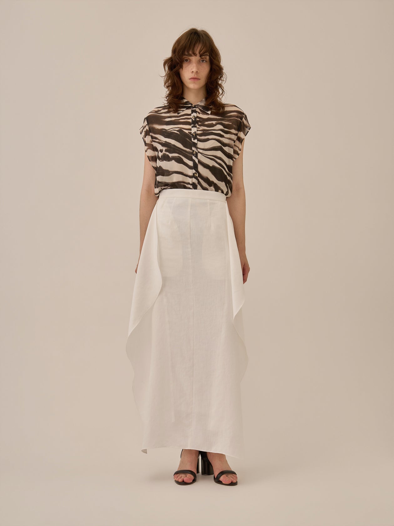 Ulla drape panel skirt WH