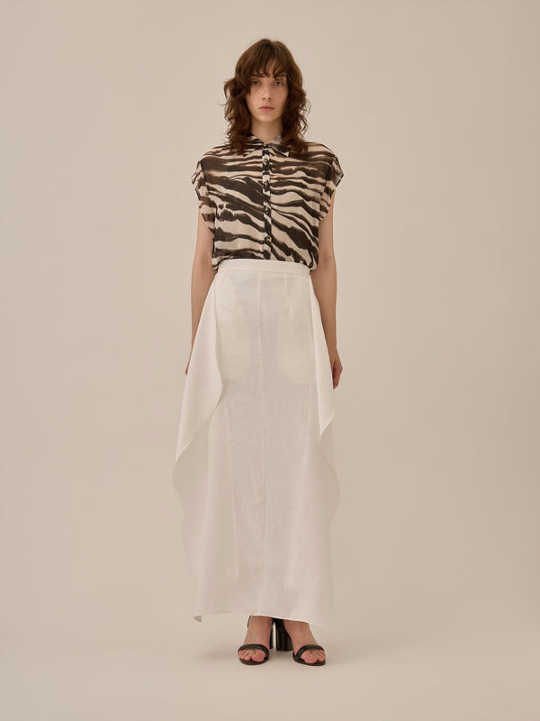 Ulla drape panel skirt WH