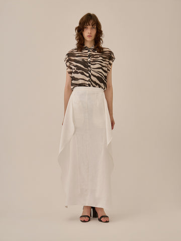 Ulla drape panel skirt WH