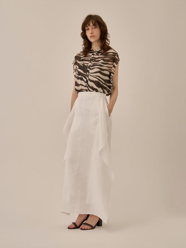 Ulla drape panel skirt WH