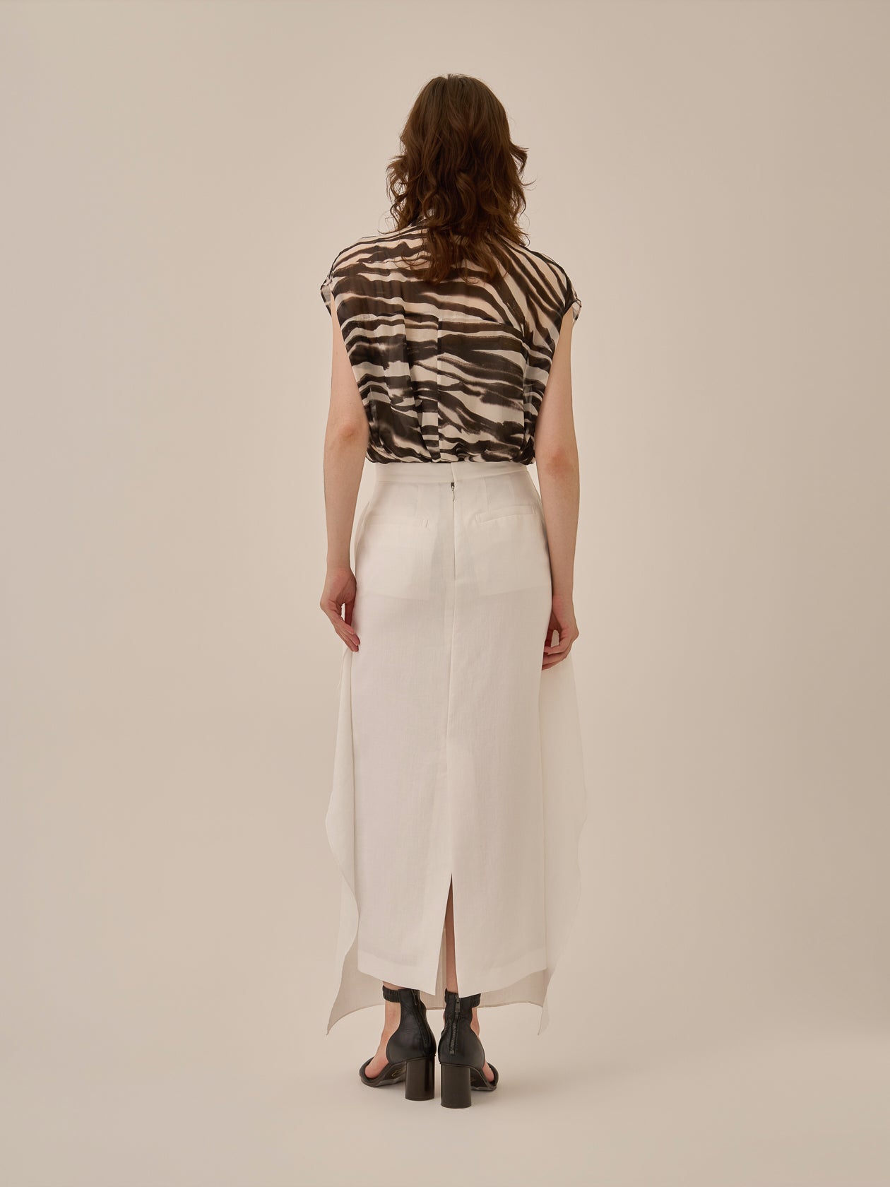 Ulla drape panel skirt WH