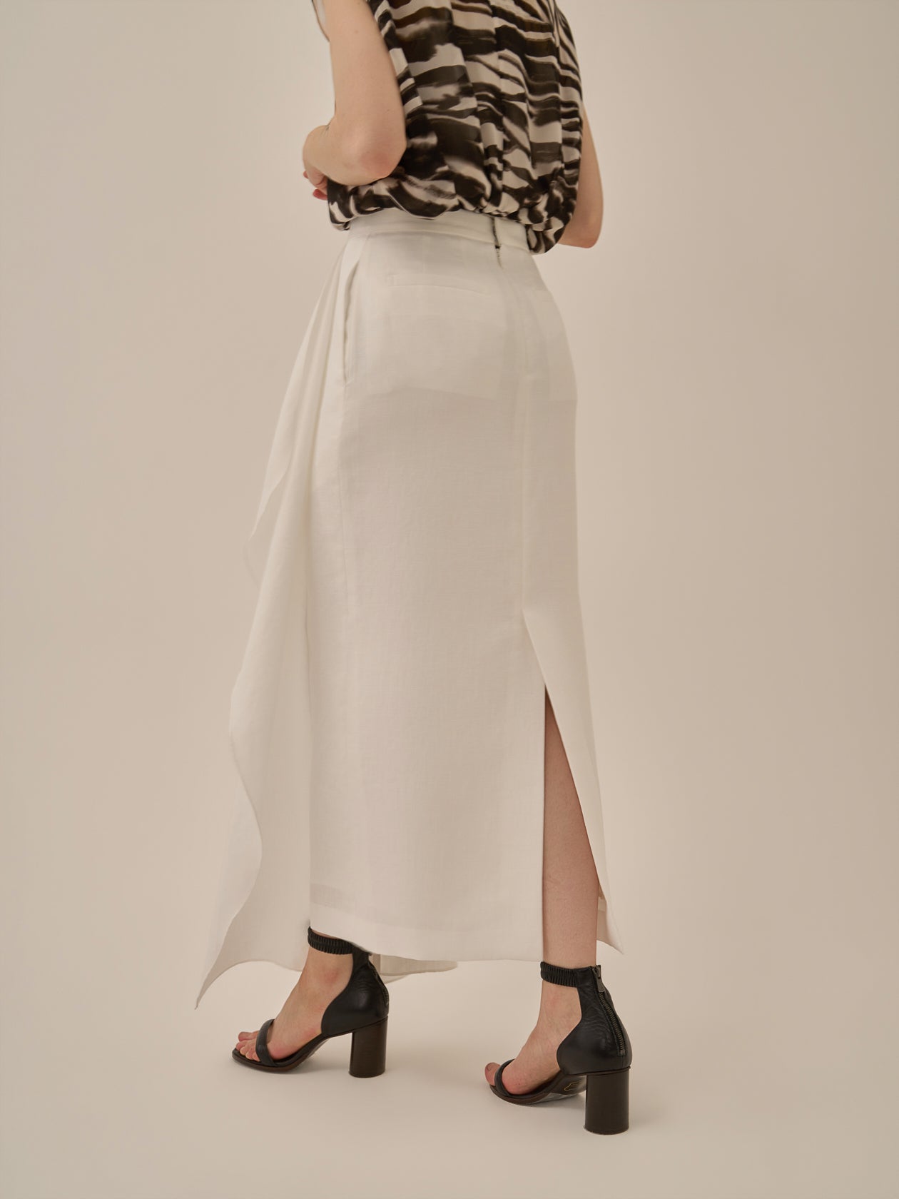 Ulla drape panel skirt WH