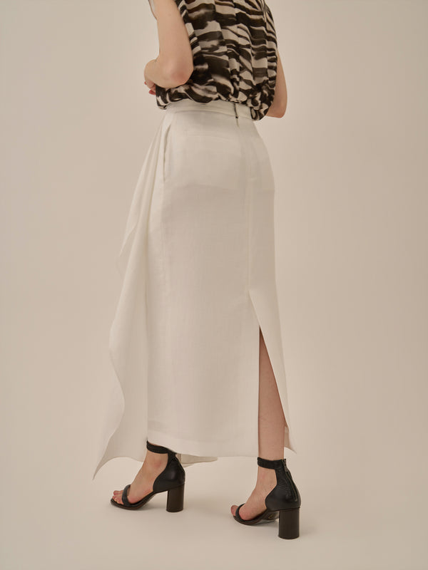 Ulla drape panel skirt WH