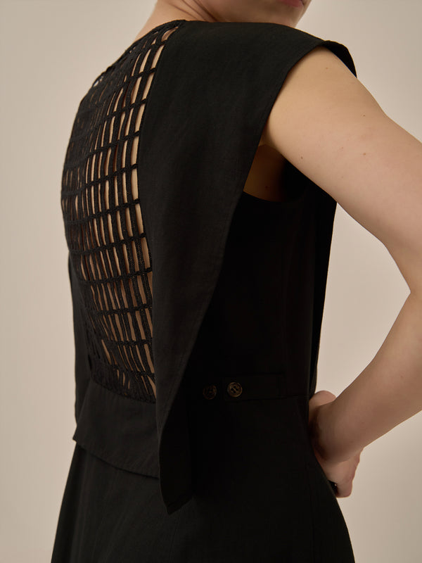 Nina ladder panel dress BK