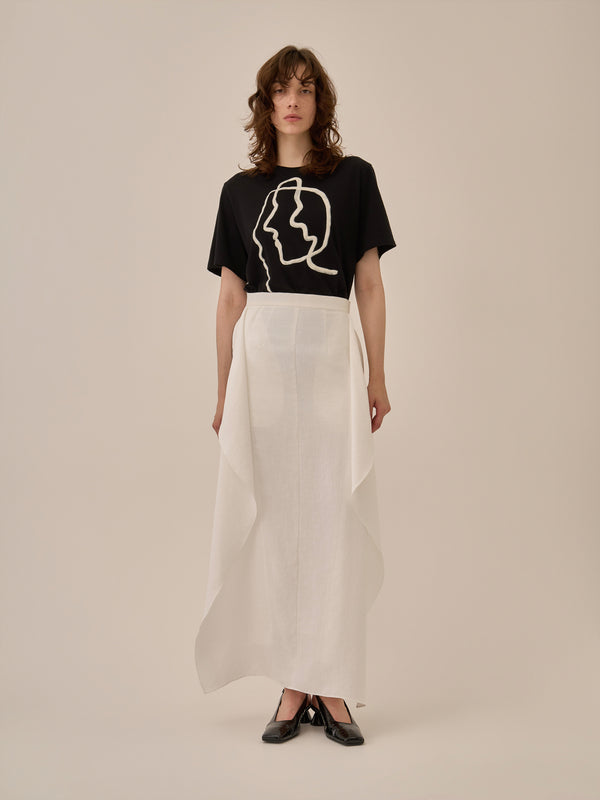 Line portrait T-shirt BK