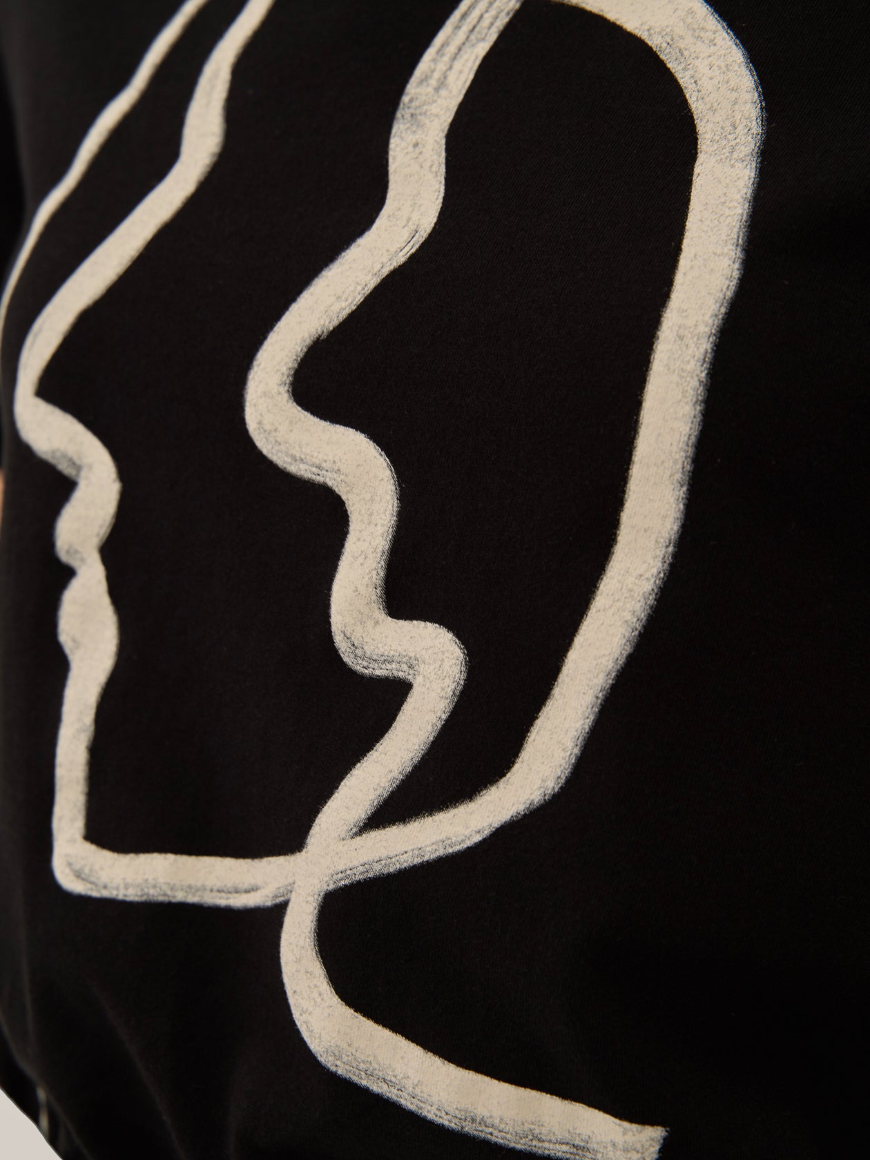 Line portrait T-shirt BK