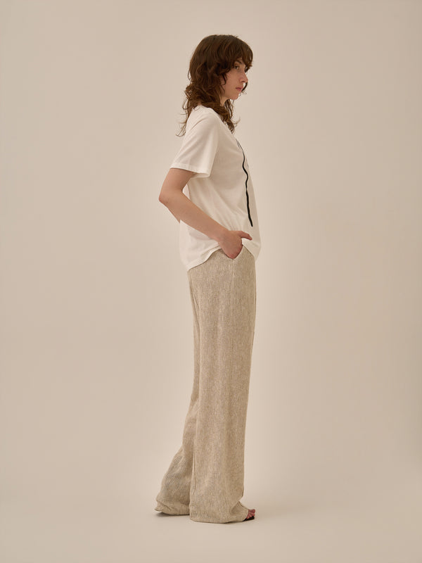 Line portrait T-shirt WH