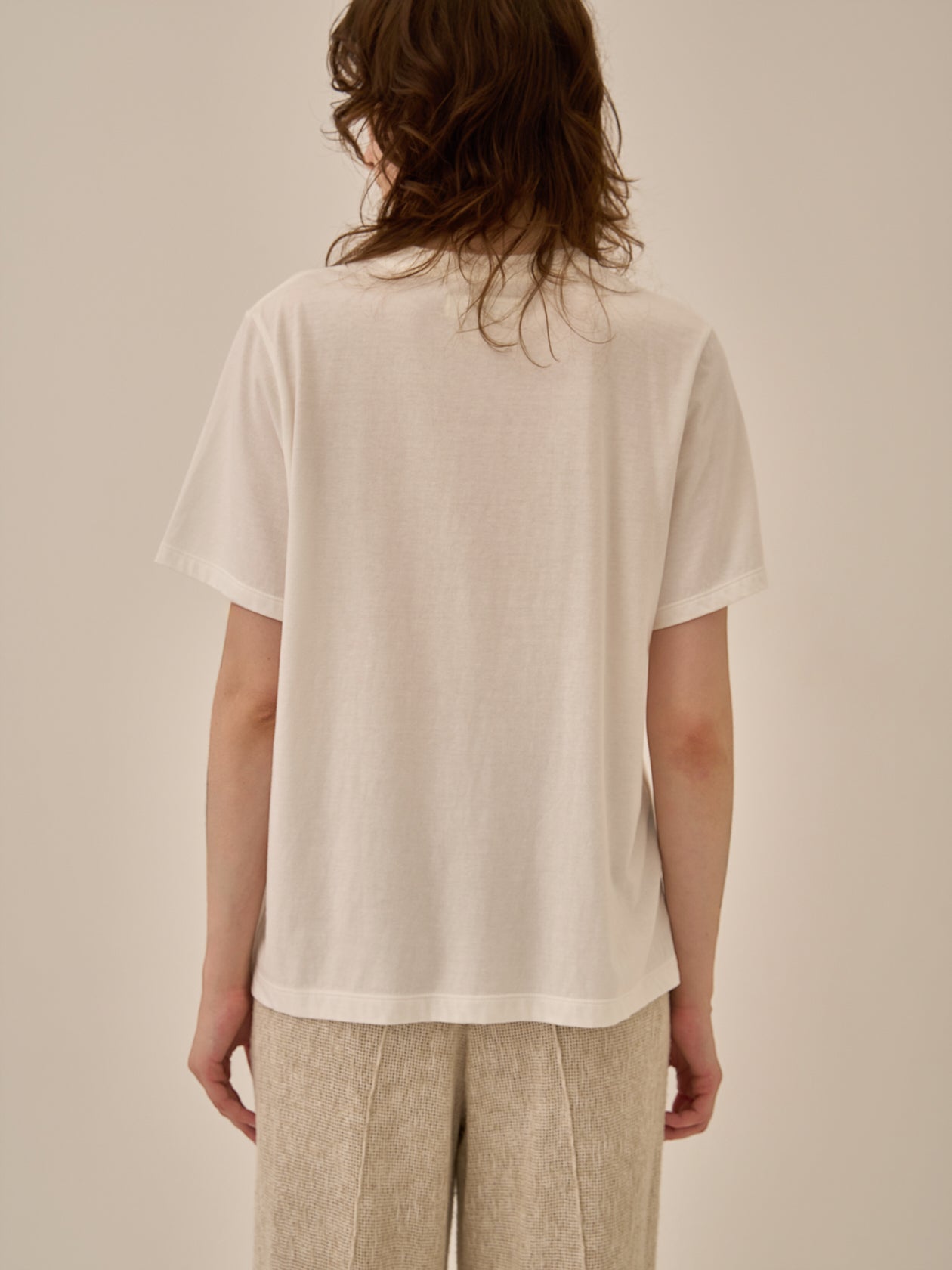 Line portrait T-shirt WH