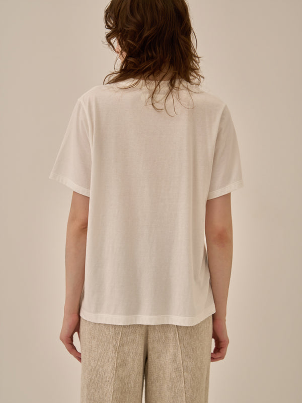 Line portrait T-shirt WH