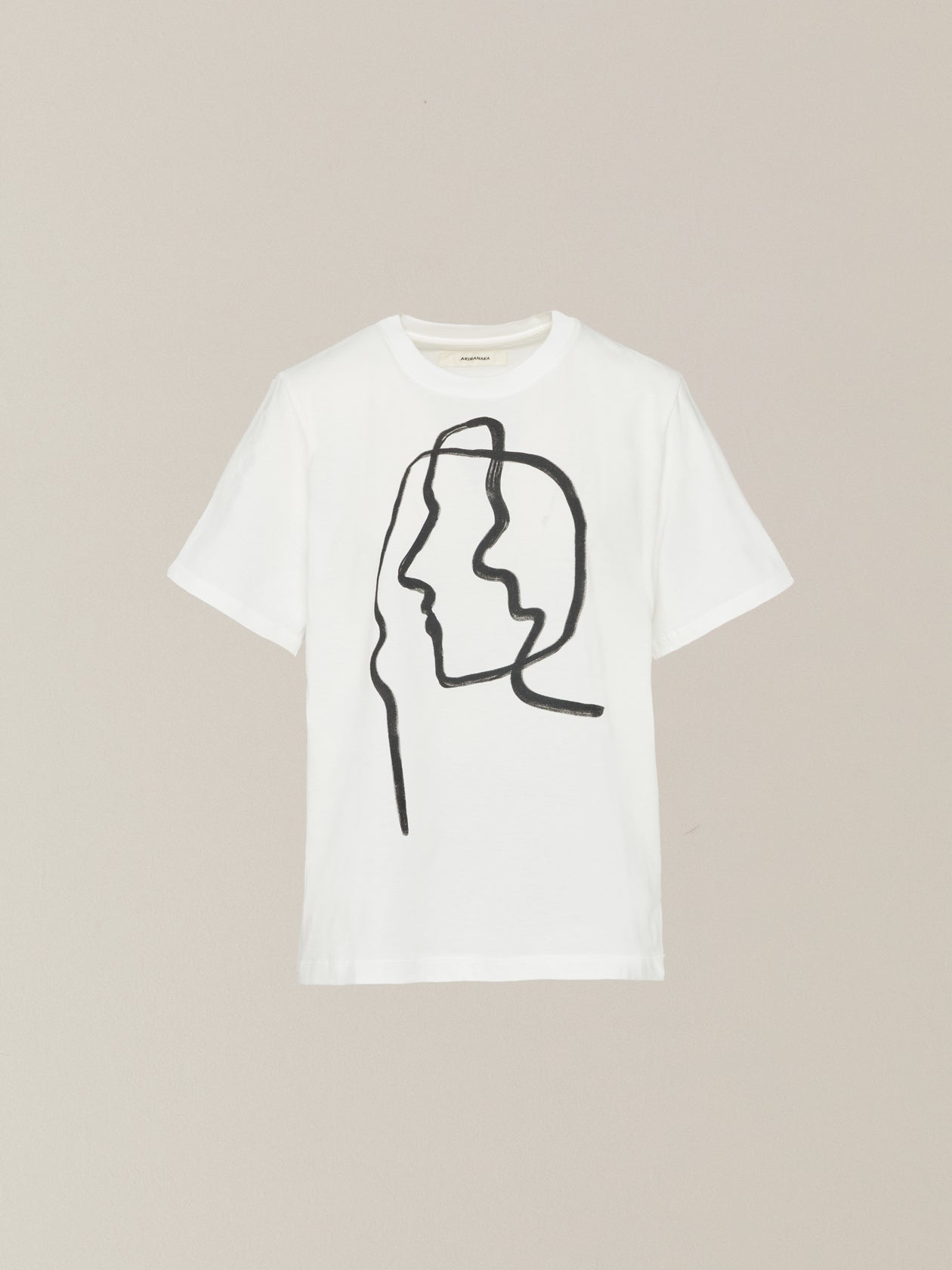 Line portrait T-shirt WH