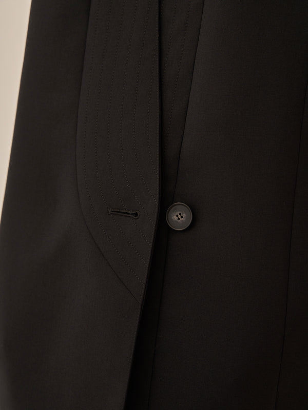 Void jacket with belt BK